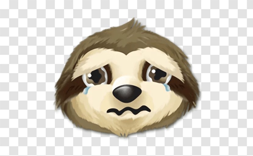 Sticker Telegram Dog Snout Clip Art - Cartoon - Sloth Animal Transparent PNG