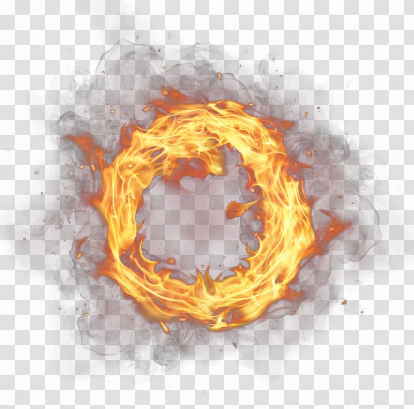 Ring Of Fire Flame - Orange - Free Buckle Decorative Material Transparent PNG