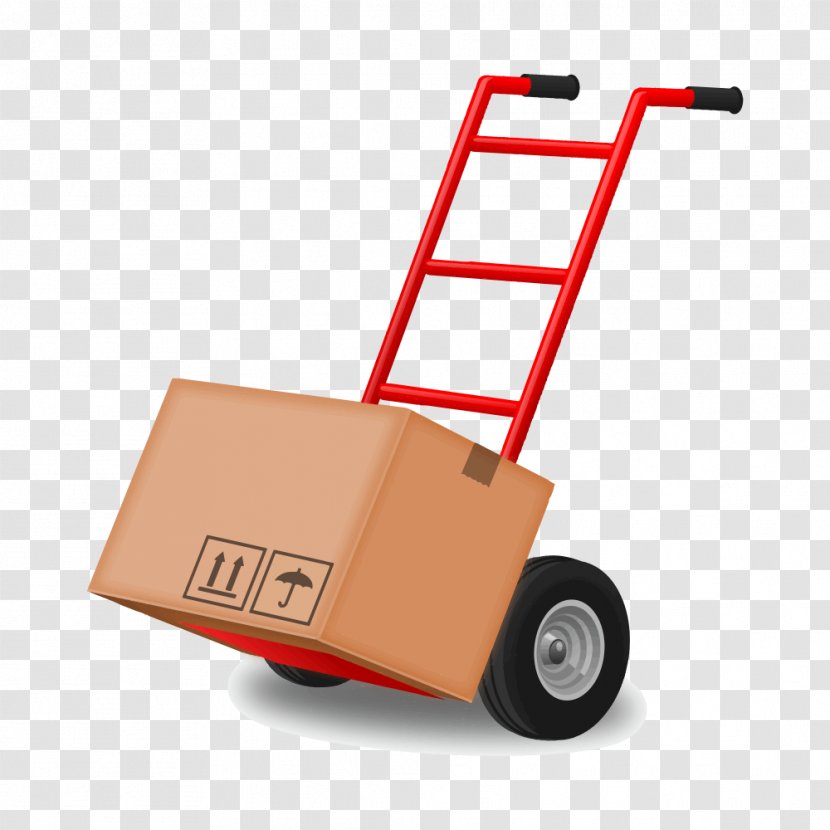 Hand Truck Transport Mover Box Relocation - Drawn Labels Transparent PNG