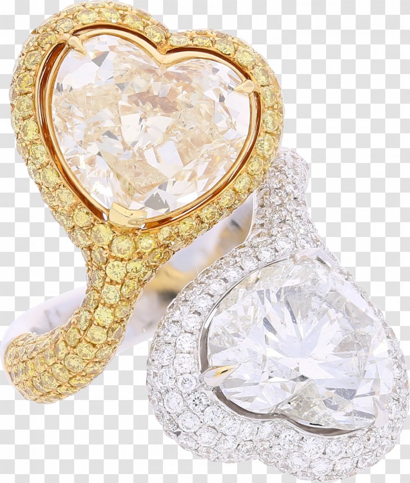 Ring Bling-bling Body Jewellery Gold Diamond - Heart - Round Light Emitting Transparent PNG