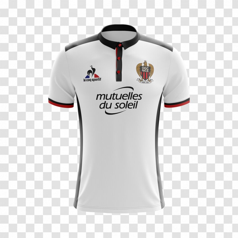OGC Nice Sports Fan Jersey Le Coq Sportif - Sleeve - T-shirt Transparent PNG
