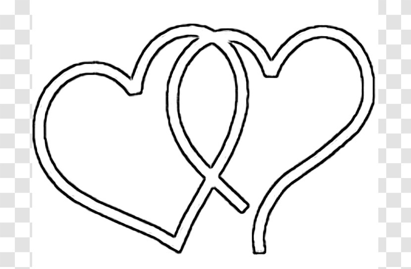 Get Double Love Heart Clipart Black And White Background