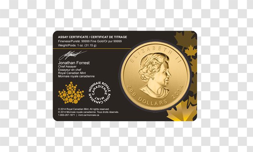 Canada Gold Coin Royal Canadian Mint - Silver Transparent PNG