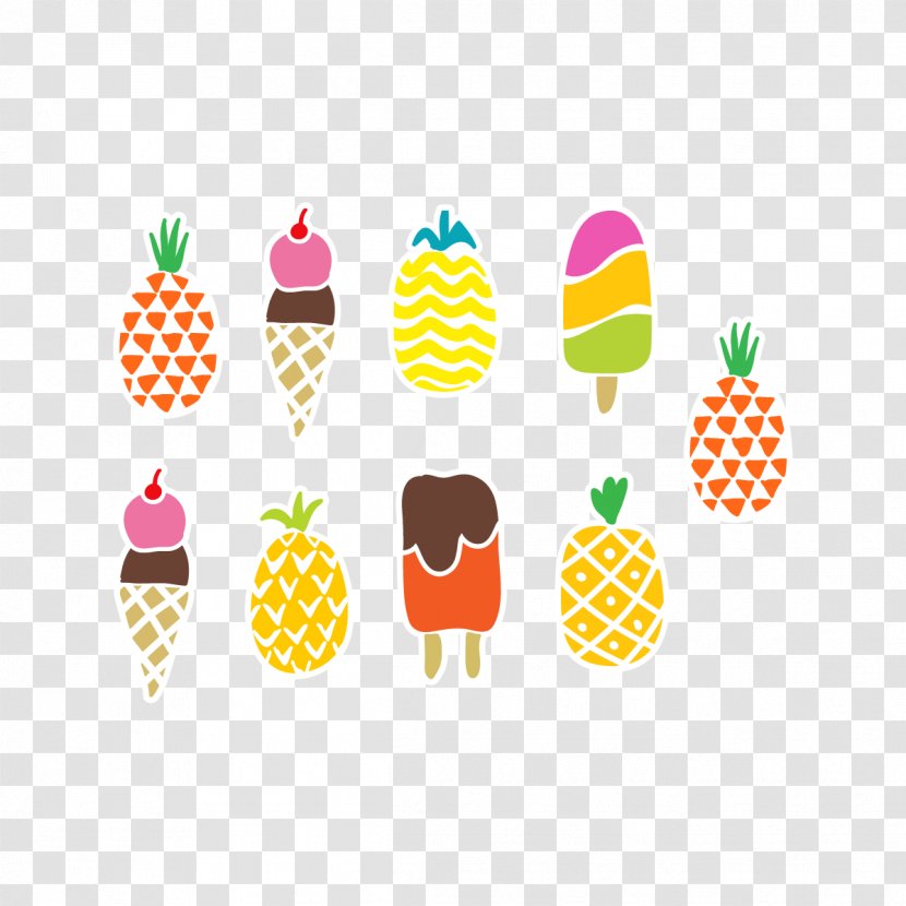Fruit Ice Cream Sticker Pineapple Wall Decal - Logo Transparent PNG