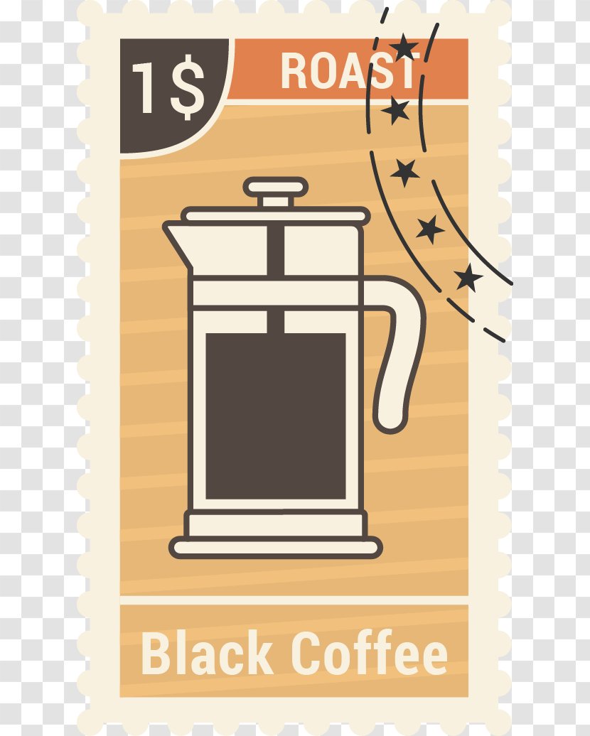 Coffee Latte Cappuccino Cafe Caffxe8 Mocha - Brand - Vector Stamp Transparent PNG