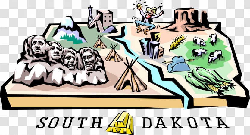 Clip Art South Dakota Illustration Vector Graphics Image - Map Transparent PNG