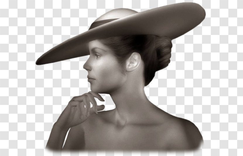 Black And White Photography Woman Capeline Transparent PNG