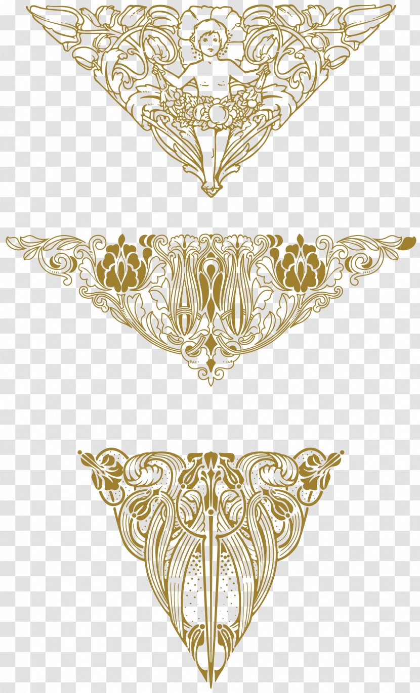 Art Nouveau Ornaments - Royaltyfree - Deco Transparent PNG