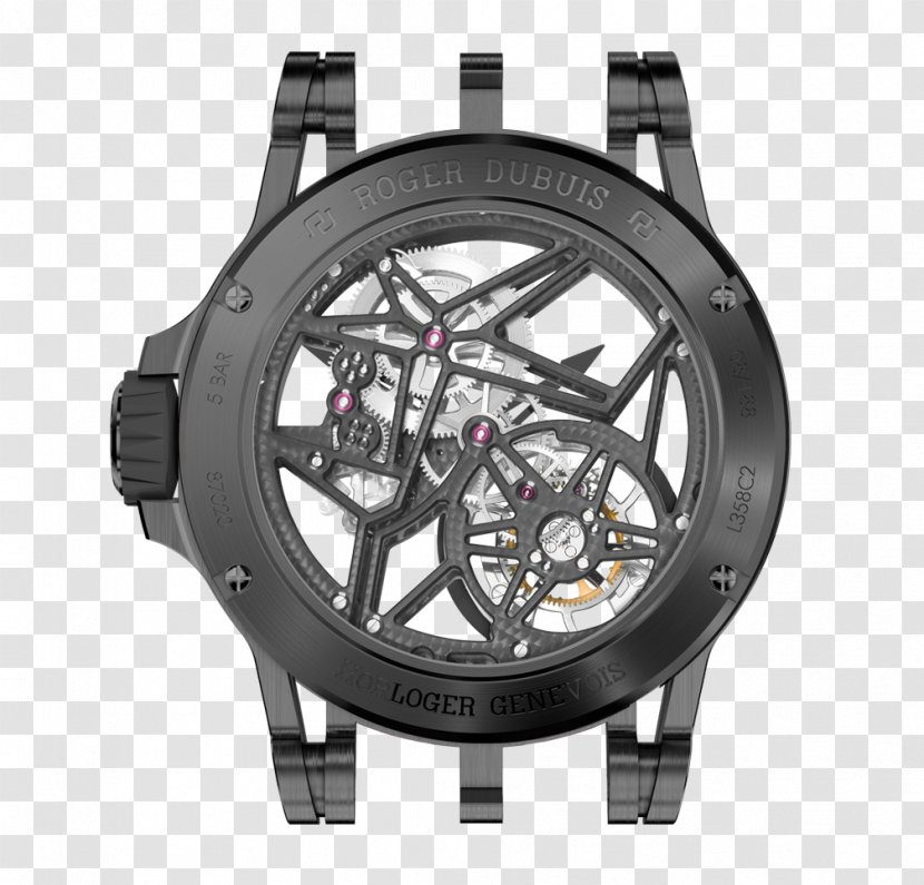 Roger Dubuis Watchmaker Clock Tourbillon - Watch Strap - Bezel Setting Transparent PNG