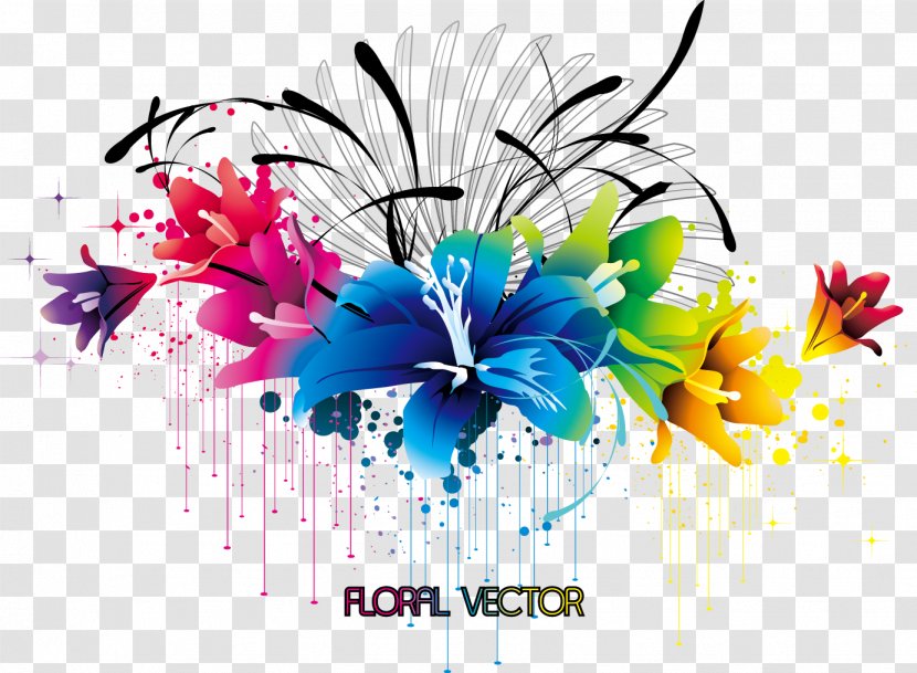 Flower Clip Art - Cool Trend Vector Material Transparent PNG