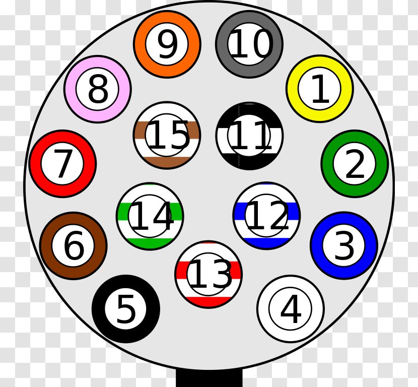 Car Trailer Connector Electrical Technical Standard - Iso 11446 Transparent PNG