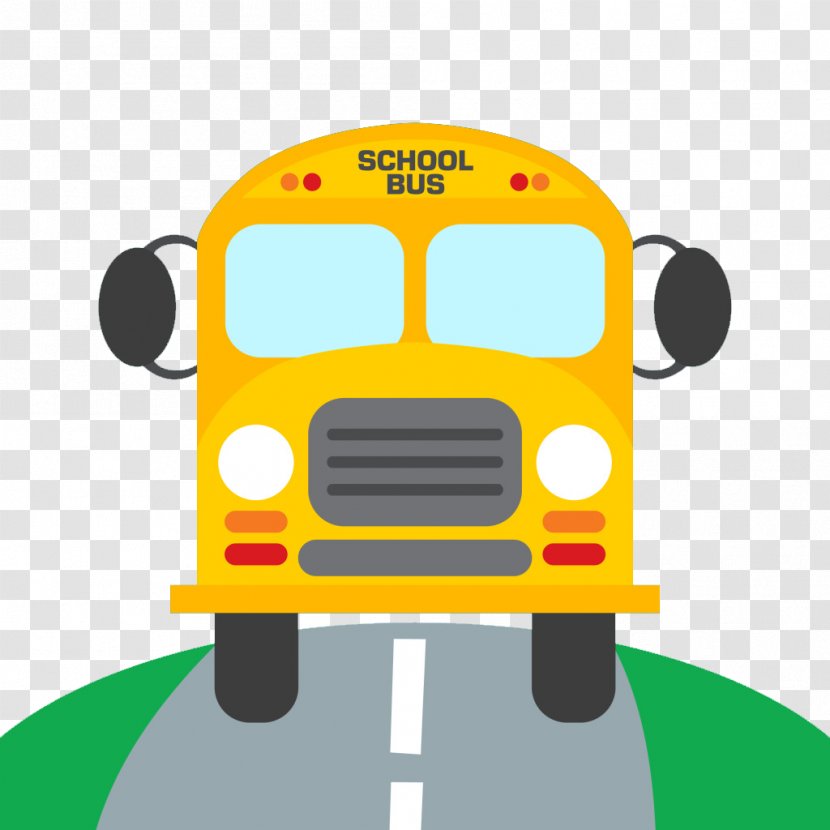 School Bus Cartoon Illustration - Vehicle Transparent PNG