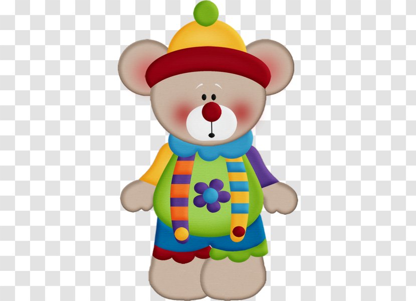 Bear Circus Clown Clip Art - Flower Transparent PNG