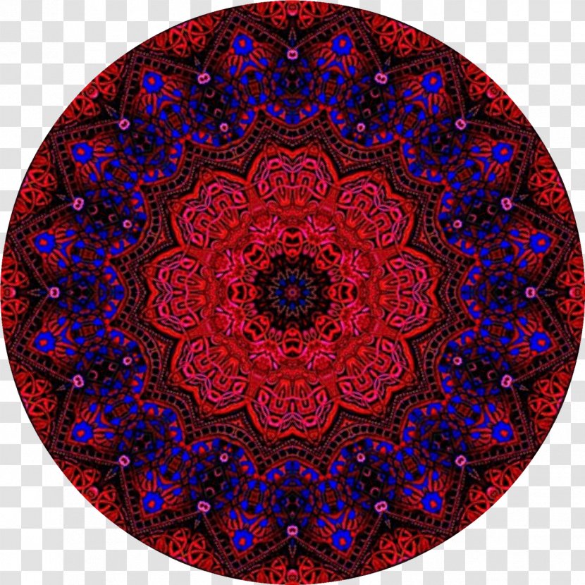 Kaleidoscope Mandala Red Purple Transparent PNG