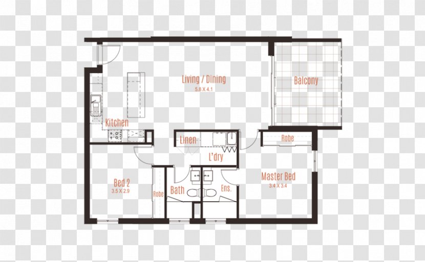 Floor Plan Site - Real Estate - Bed Transparent PNG