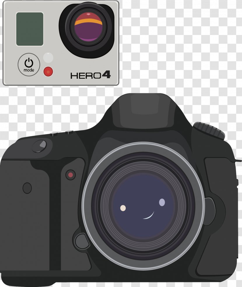 Digital SLR Single-lens Reflex Camera Lens - Singlelens - Cameras Vector Transparent PNG