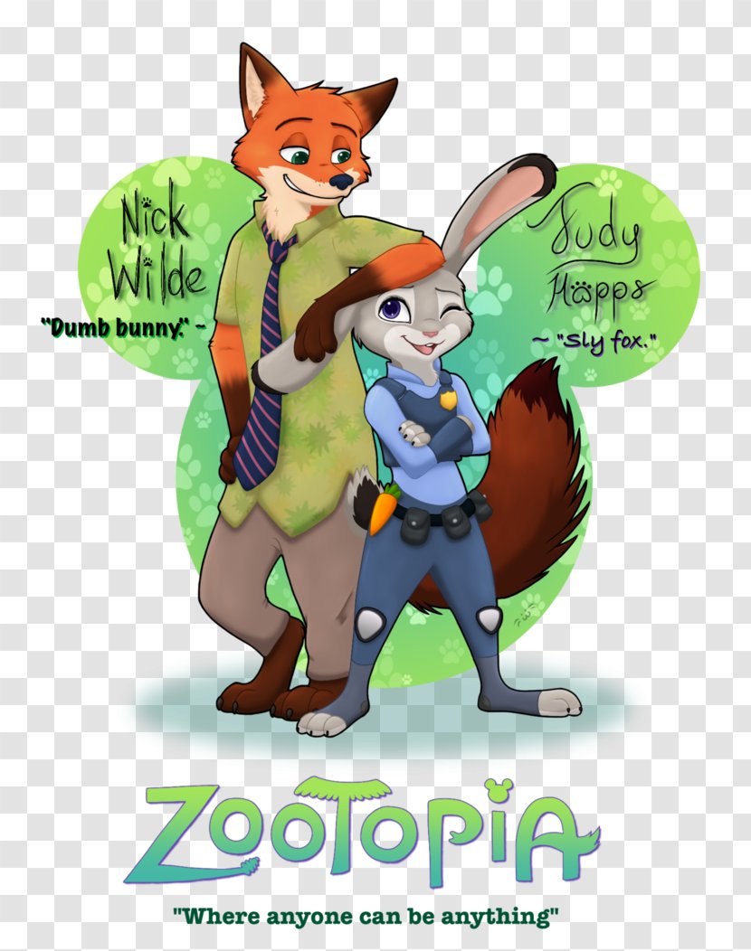 Nick Wilde Lt. Judy Hopps Finnick Film The Walt Disney Company - Drawing - Making Friends Transparent PNG