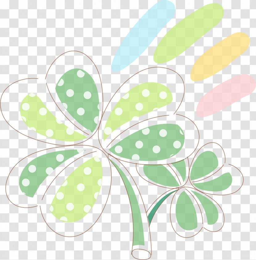 Four-leaf Clover - Flora - Painted Transparent PNG