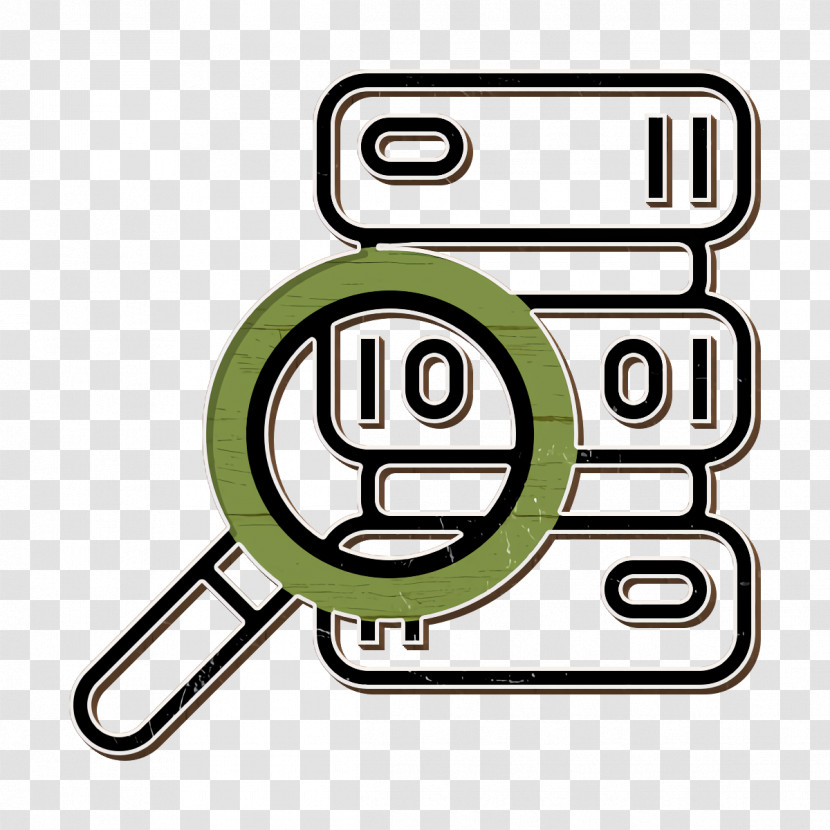 Code Icon Data Management Icon Loupe Icon Transparent PNG