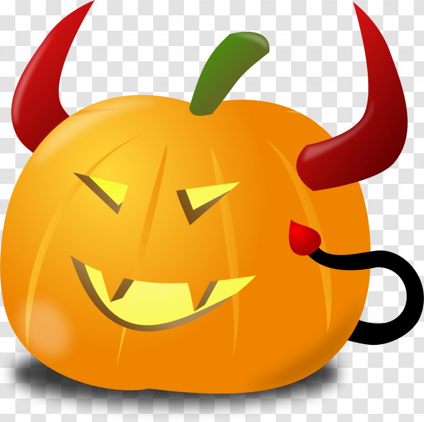 Pumpkin Halloween Jack-o'-lantern Clip Art - Fruit Transparent PNG