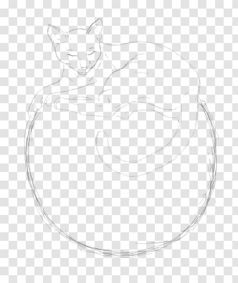 Whiskers Kitten Cat Dog Sketch - Heart Transparent PNG