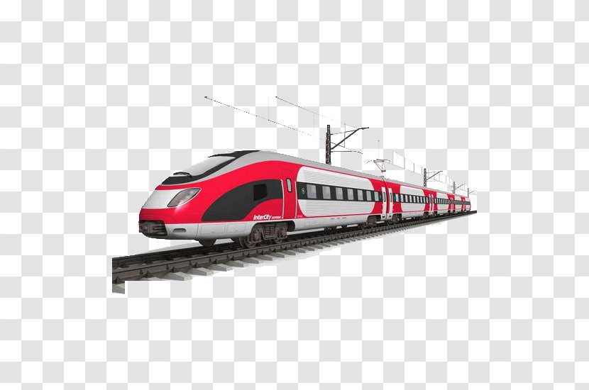 Train Rail Transport High-speed Track Locomotive - Freight - Creative Transparent PNG