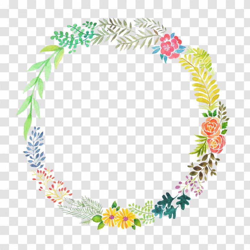Floral Design Flower Wreath Paper Watercolor Painting - Accumulated Transparent PNG