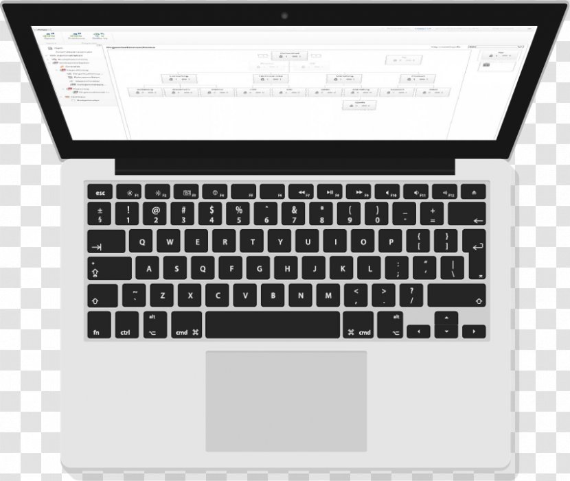 Mac Book Pro MacBook Air Laptop Computer Keyboard - Desk Plan Transparent PNG