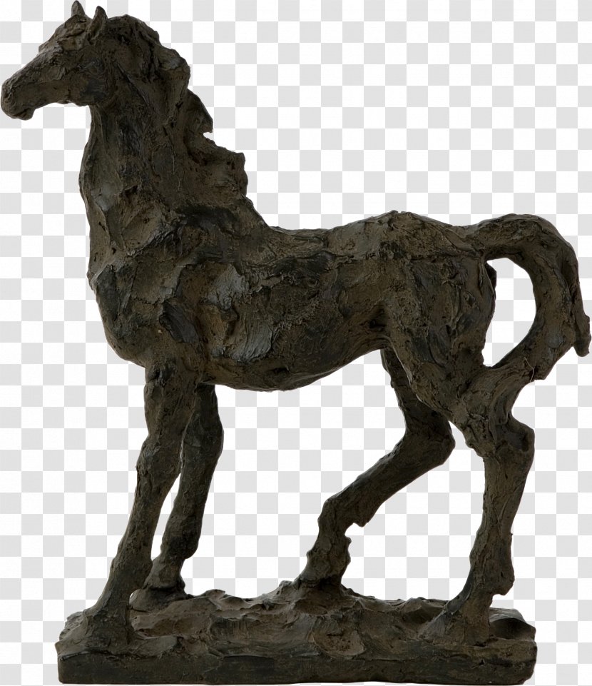 Mustang Black Beauty Figurine Sculpture Stallion - Mane Transparent PNG