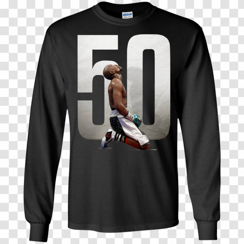 Long-sleeved T-shirt Hoodie - Sweater - Floyd Mayweather Transparent PNG