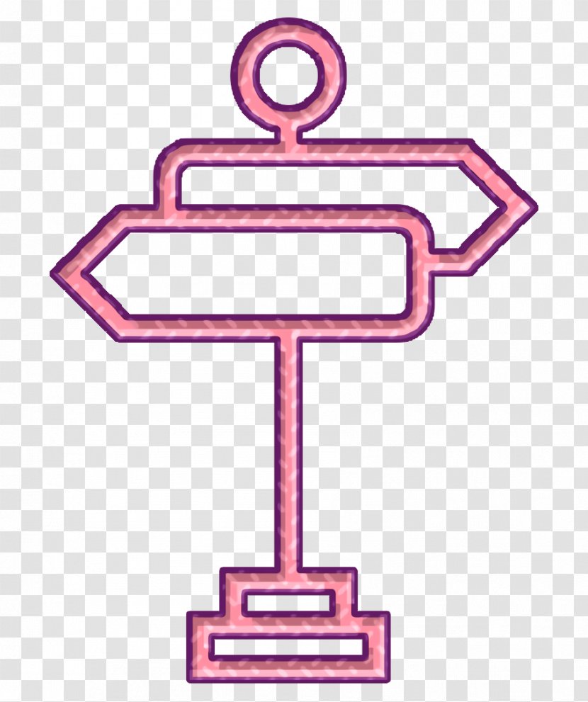 Street Icon Essential Set - Pink - Sign Symbol Transparent PNG