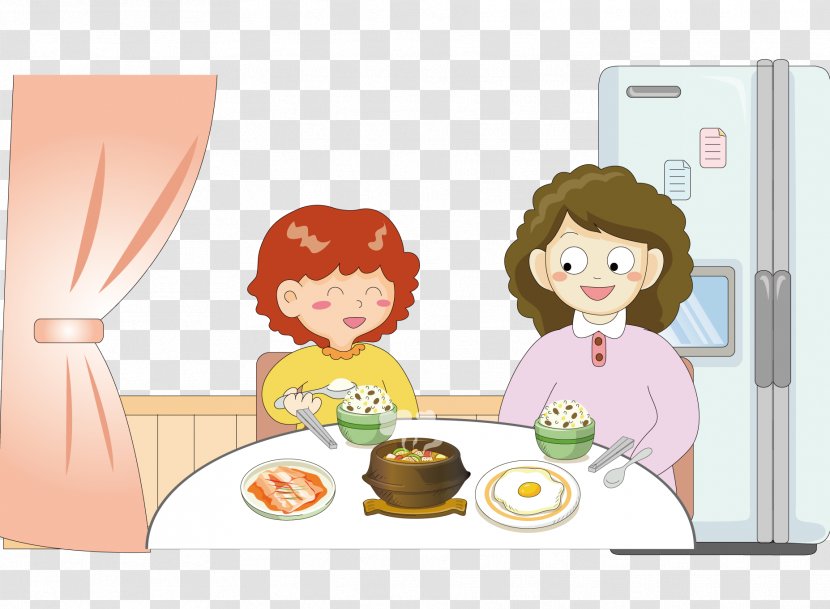 Cartoon Child - Food - Accompany The To Eat Transparent PNG