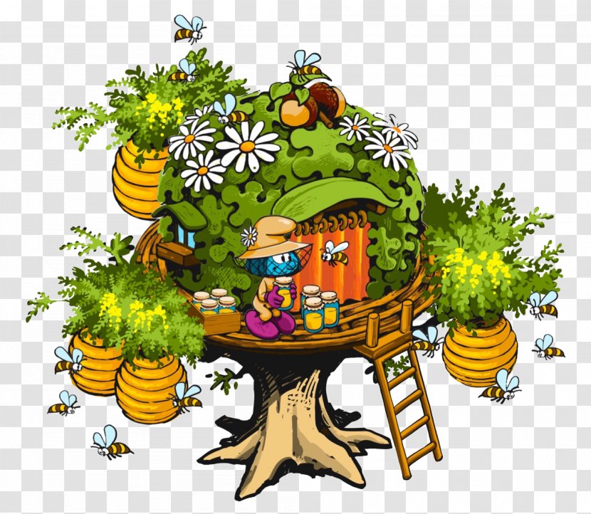 Illustration Flowering Plant Recreation Animated Cartoon - Art - Smurf Village Transparent PNG