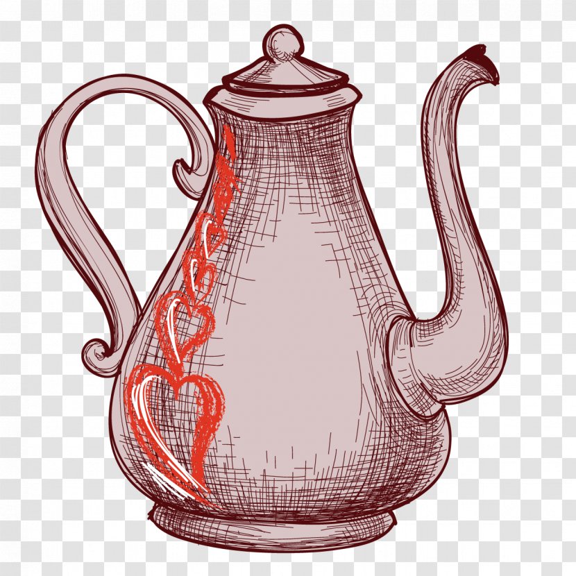 Hand-painted Teapot - Mug - Jug Transparent PNG
