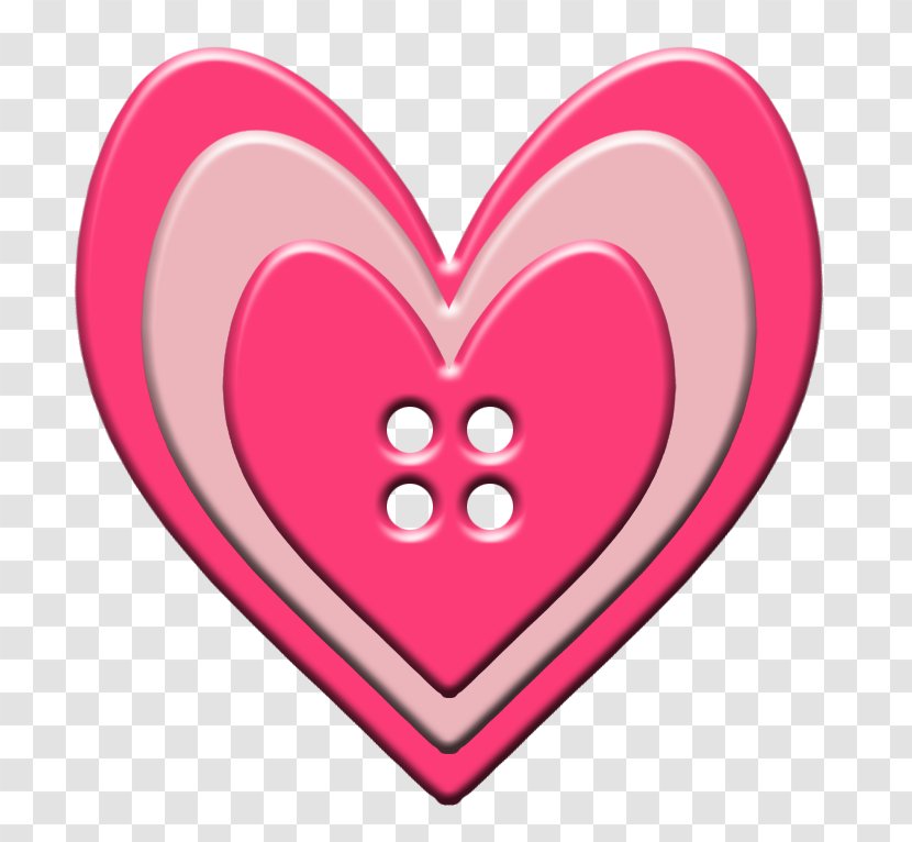 Heart Clip Art Image Album - Flower - Tina Button Transparent PNG