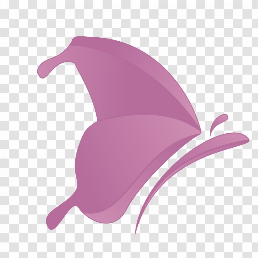 Vector Graphics Butterfly Logo Clip Art - Pink - Cute Transparent PNG