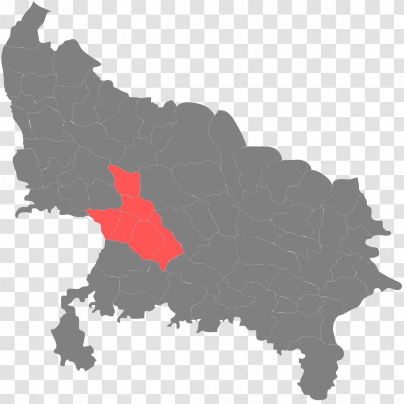 Aligarh Division Kasganj District Map Vector Graphics Transparent PNG