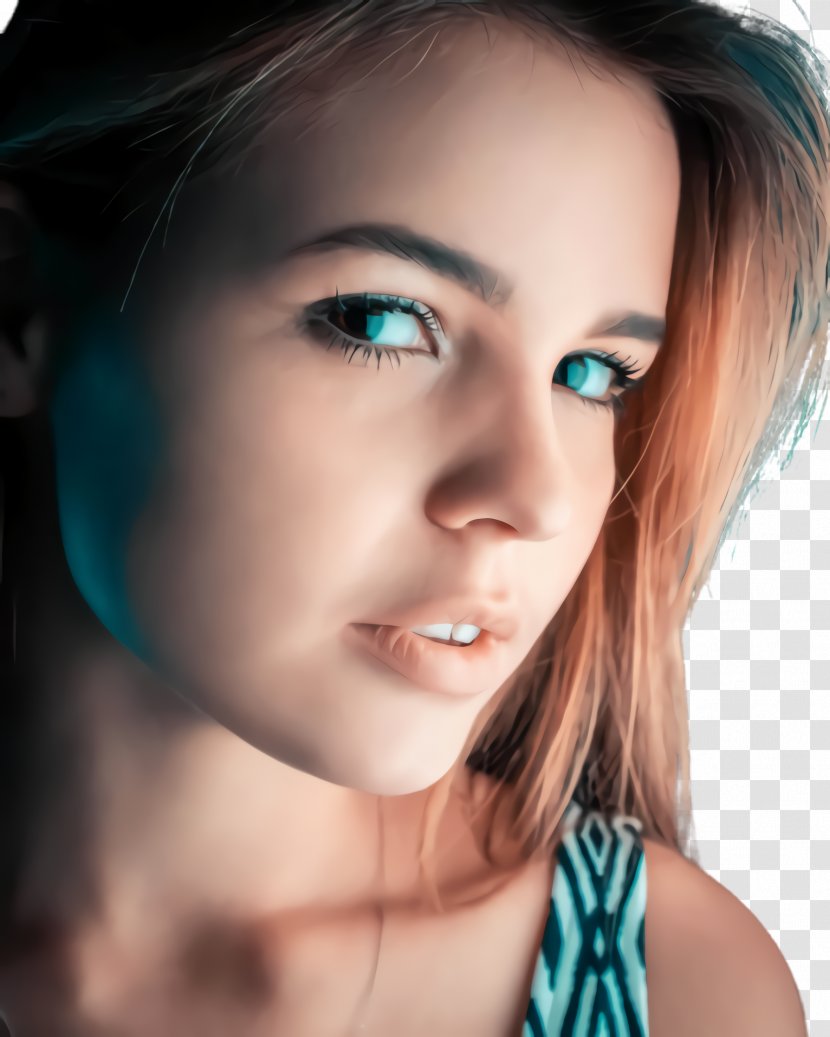 Face Hair Eyebrow Beauty Blue - Nose - Cheek Hairstyle Transparent PNG
