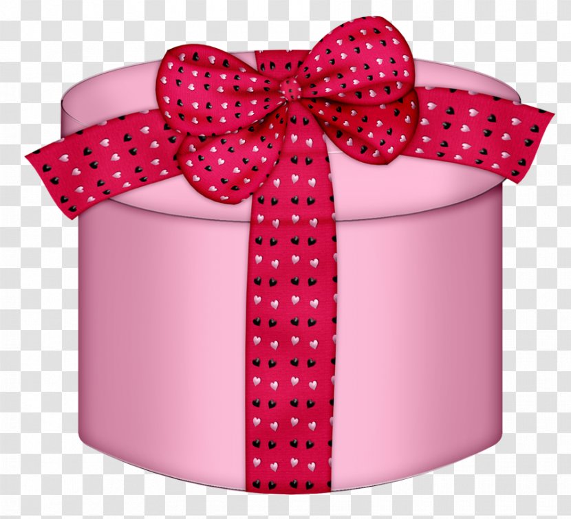Gift Decorative Box Clip Art - Polka Dot - Pink Title Transparent PNG