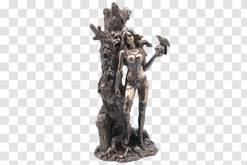 Hecate Bronze Statue Sculpture Spelter - Flower - DARK TREE Transparent PNG