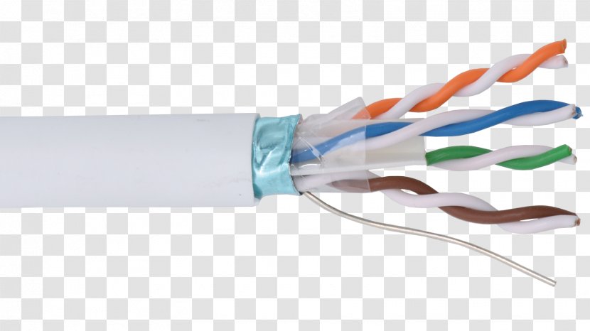 Twisted Pair Category 5 Cable Cavo FTP Electrical 6 - Structured Cabling - Shielded Transparent PNG