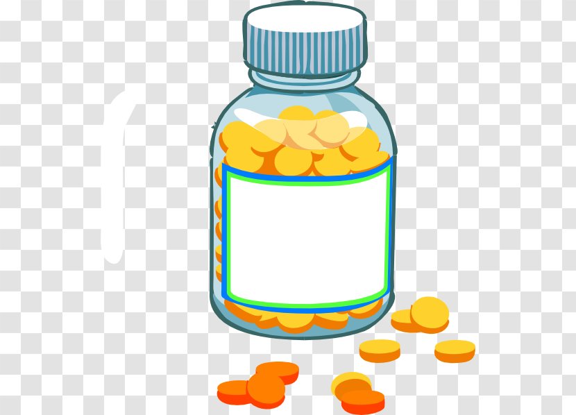 Pharmaceutical Drug Tablet Medical Prescription Clip Art - Cartoon Medicine Bottle Transparent PNG