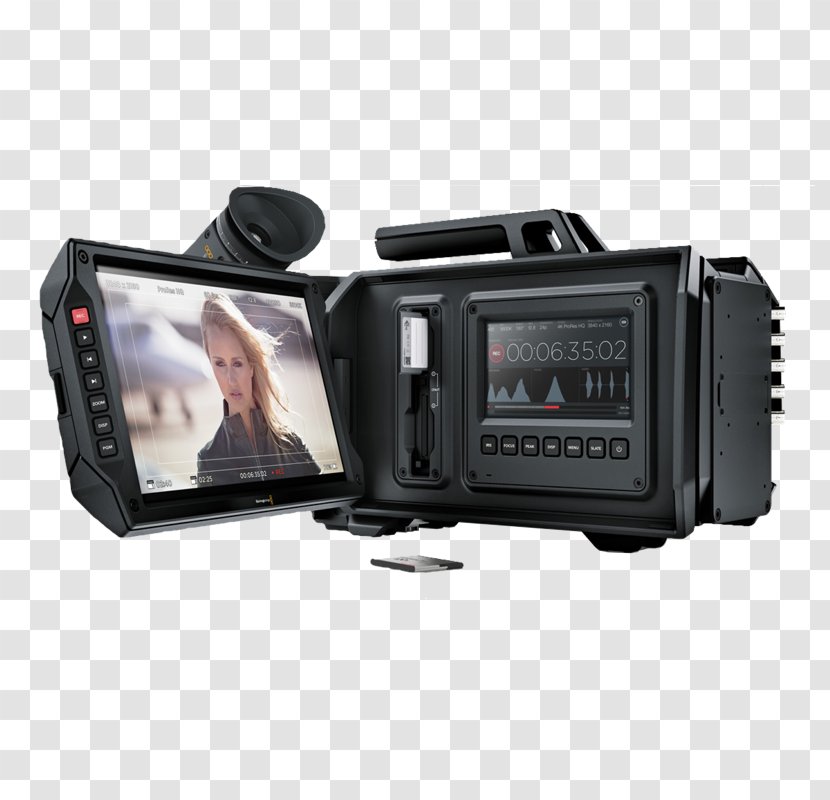Blackmagic URSA Mini 4K Canon EF Lens Mount Design PL - Serial Digital Interface - Camera Transparent PNG