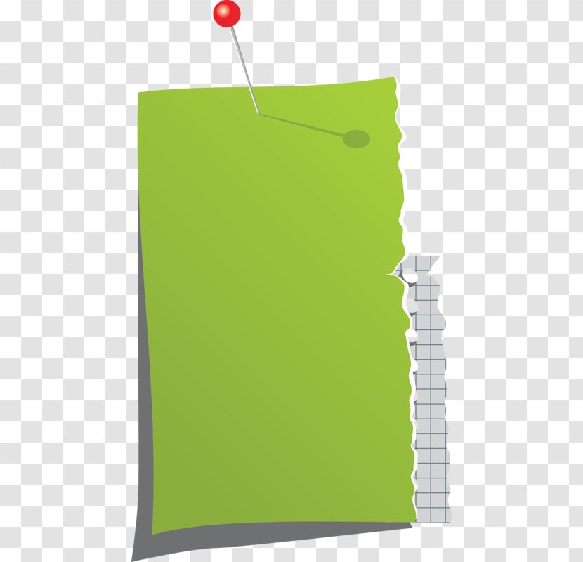Paper Clip Art - Green - Tear Sheet Transparent PNG