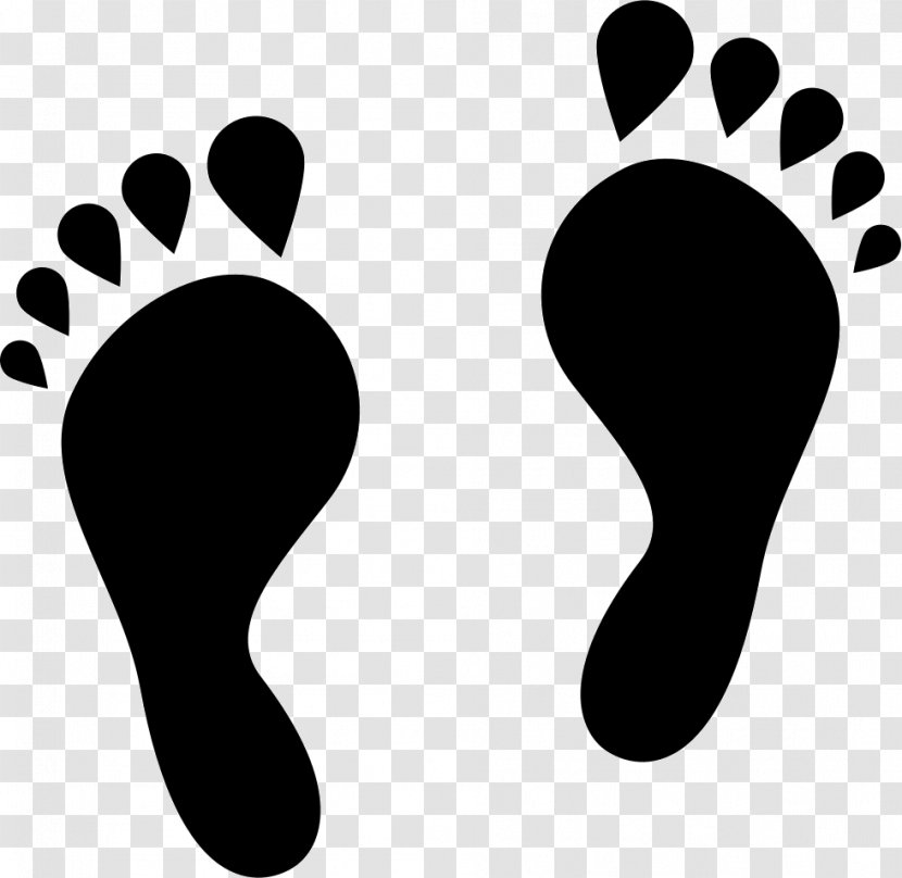 Footprint Barefoot Clip Art - Running - Black And White Transparent PNG