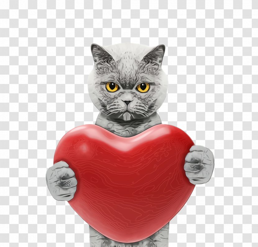 Cat Red Figurine Small To Medium-sized Cats Kitten - Whiskers Heart Transparent PNG