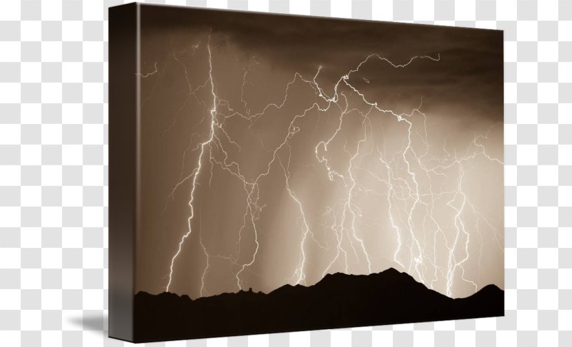 Gallery Wrap Canvas Lightning Art - Creative Transparent PNG