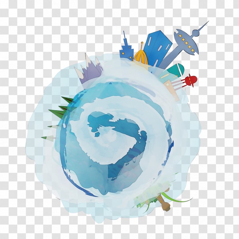 World Graphic Design Clip Art Logo - Watercolor Transparent PNG
