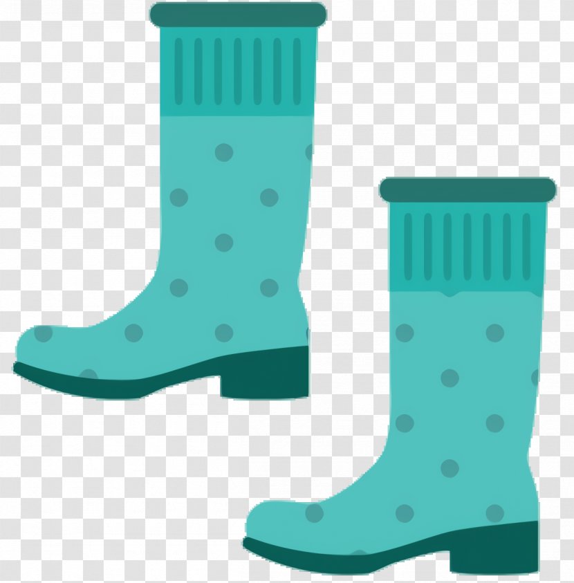 Rain Cartoon - Turquoise - Boot Transparent PNG