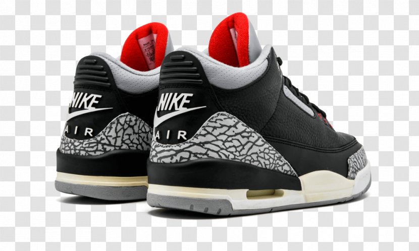 Air Jordan 3 Retro Og 854262 001 Cement Nike 12 Low Men's Shoe - Carmine - Black 4S Transparent PNG